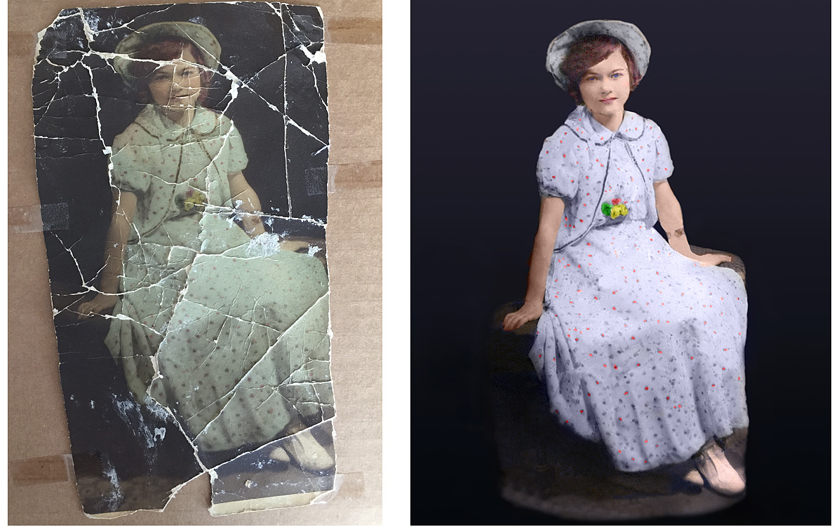 Before and after photoresotraion by Robert Berdan in Calgary, Alberta