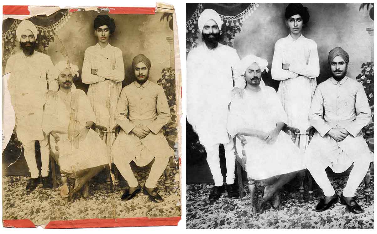 Old photo digitally restored by Robert Berdan 